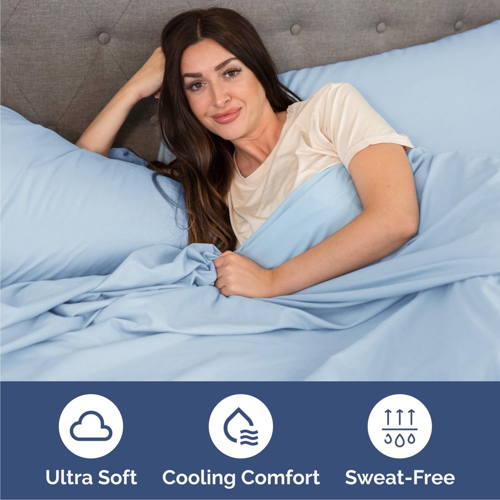 Queen Size 4 Piece Sheet Set - Comfy Breathable Cooling Bed Sheets Set - Hot...