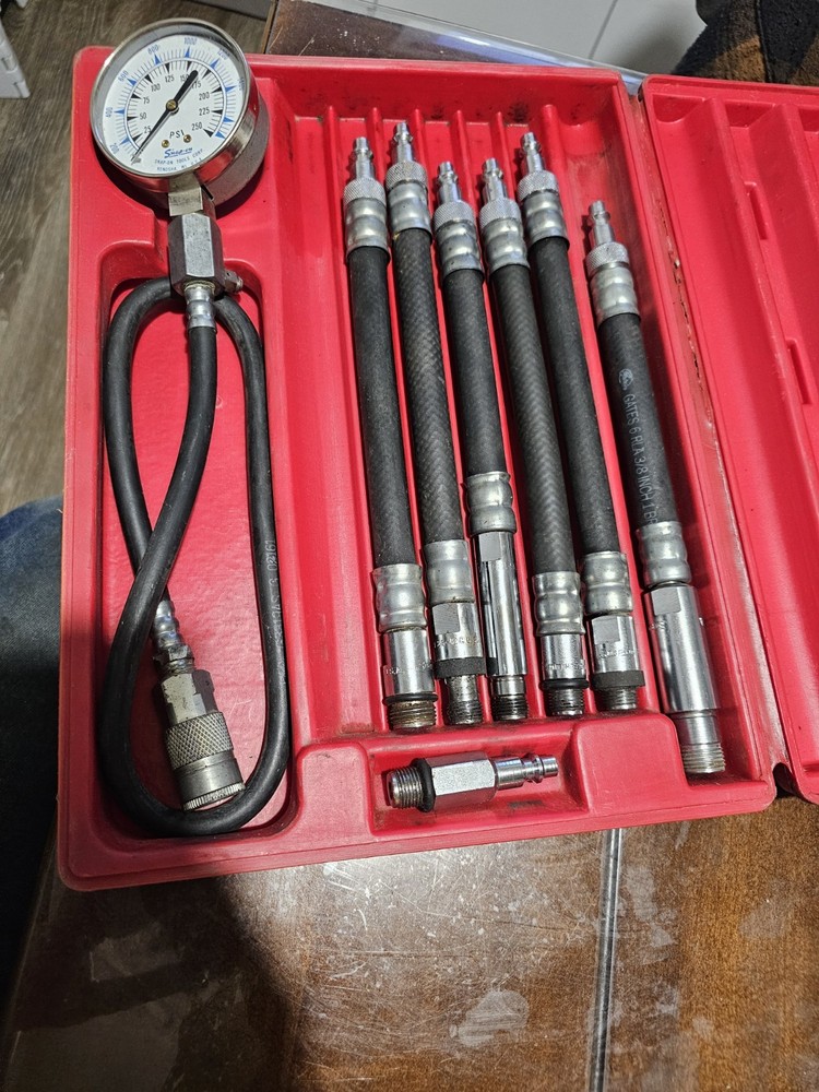 Snap On Compression Gauge Set MT308JB Full Kit 7 Adapters NICE🔥