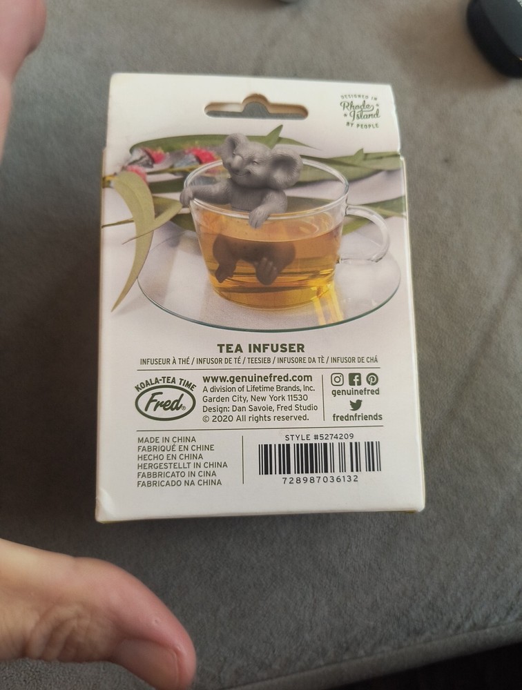 Tea Infuser Dweller Koala by Fred - Silicone Tea Leaf Strainer Infuser - NEW!