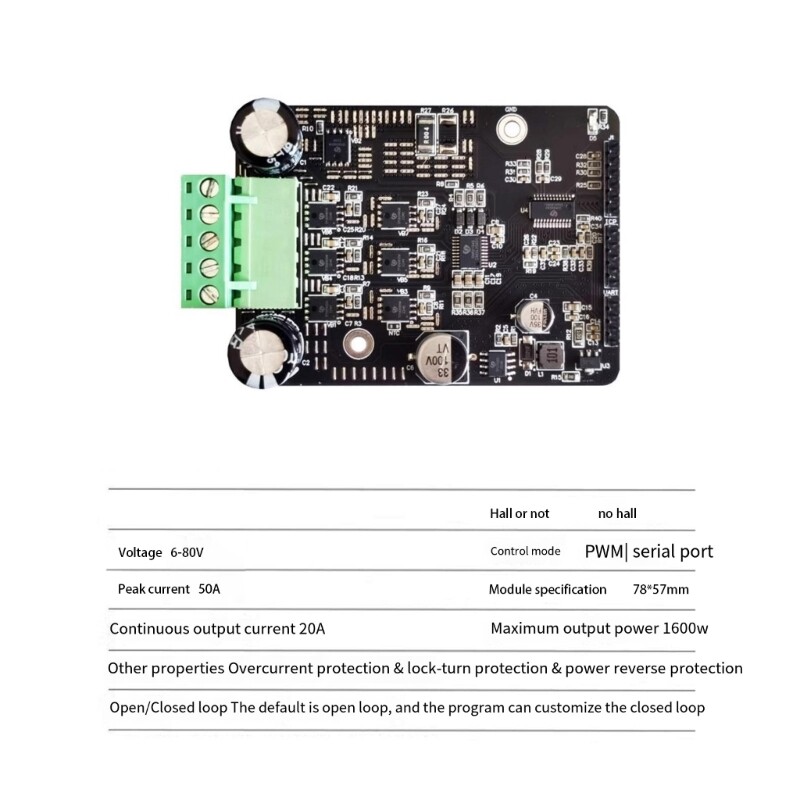 Efficient Brushless Motor Driver Speed Controller for Craft Project Industrial