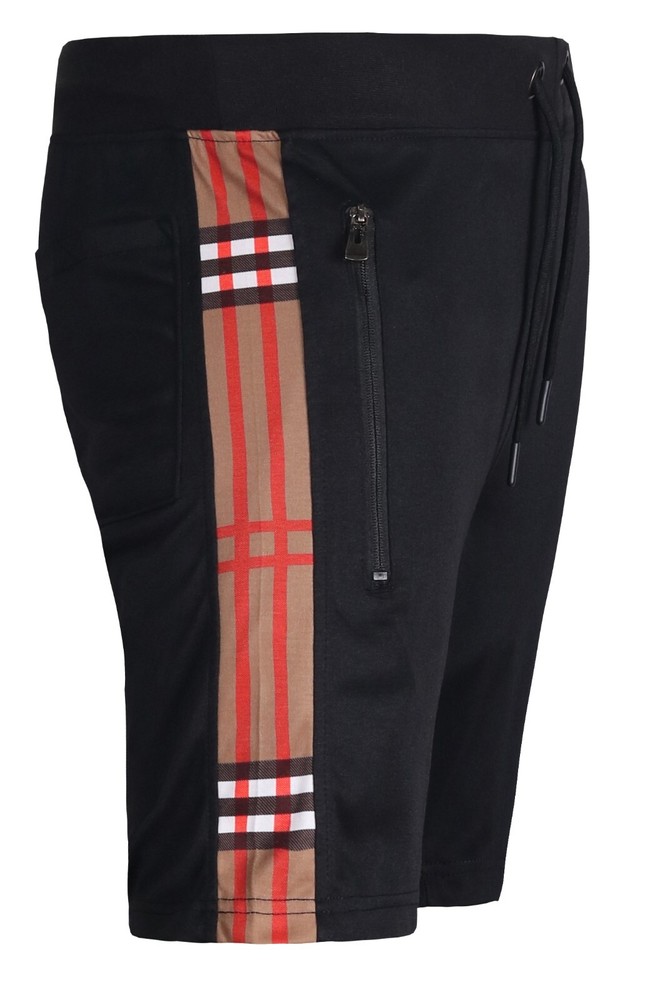 MEN'S 2 PIECE SOLID SUMMER PLAID CHECKER STRIPED CASUAL SHORT SET W/DRAWSTRINGS