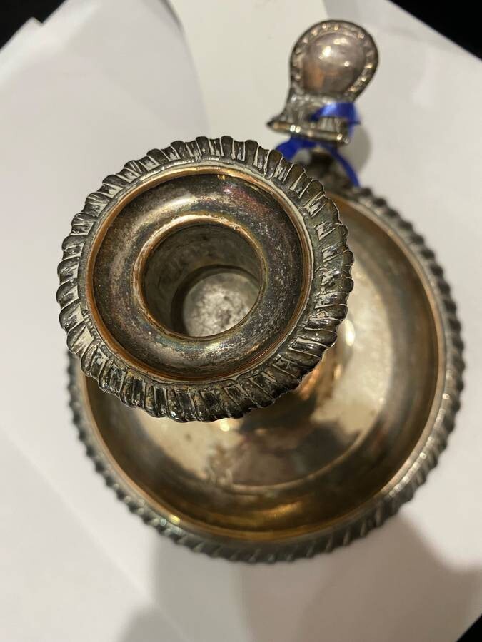 Silver Plated Chamberstick Candle Holder