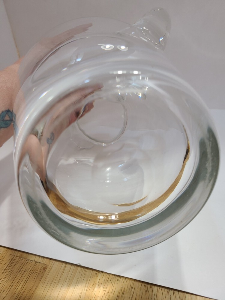Vintage Hand Blown Clear Glass Pitcher