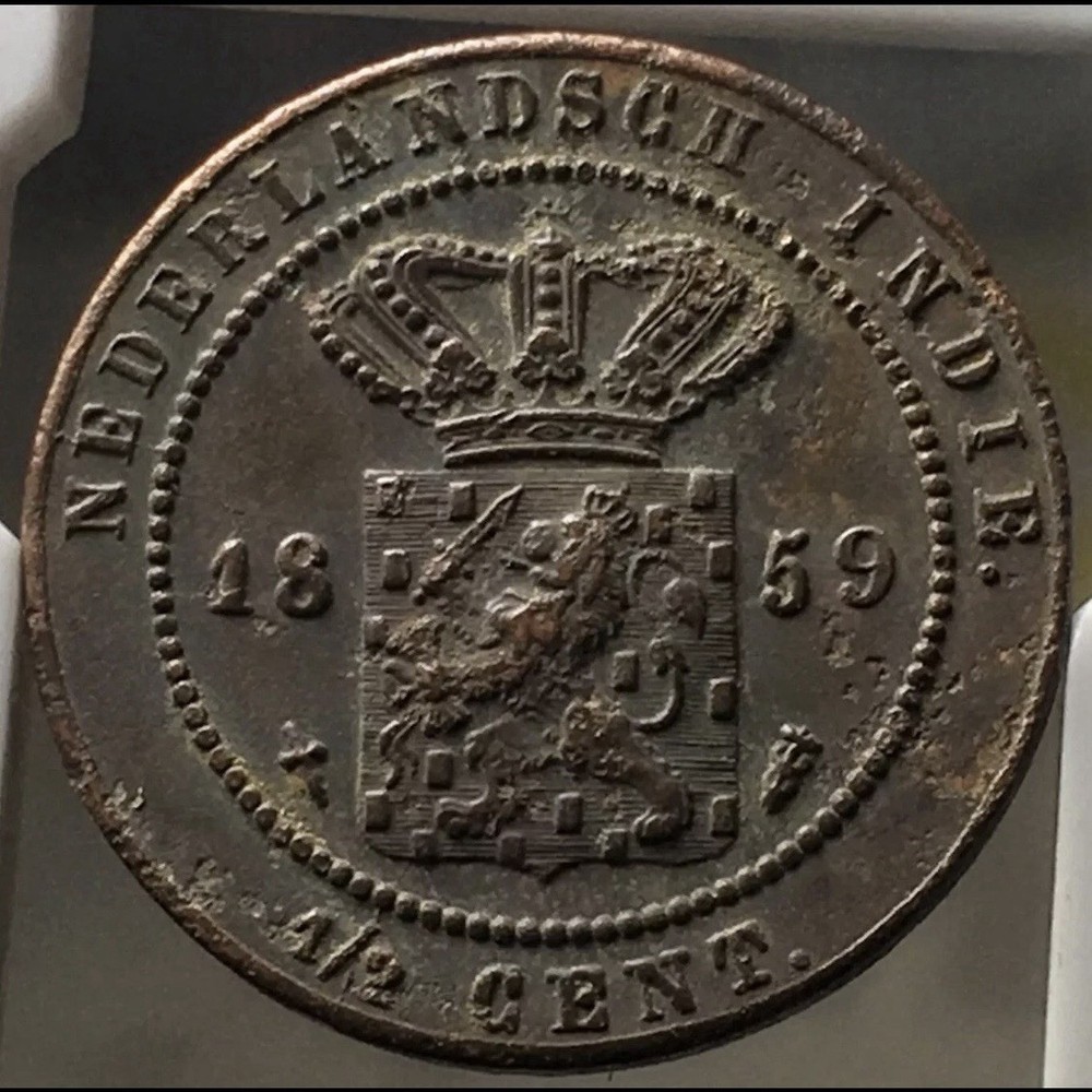 NETHERLANDS INDIES 1859 1/2 & 1 CENT