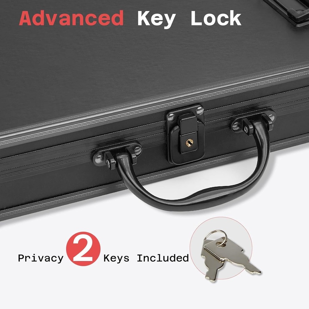 Locking Clipboard Storage Box with Ergonomic Handle - Protect Documents Safely