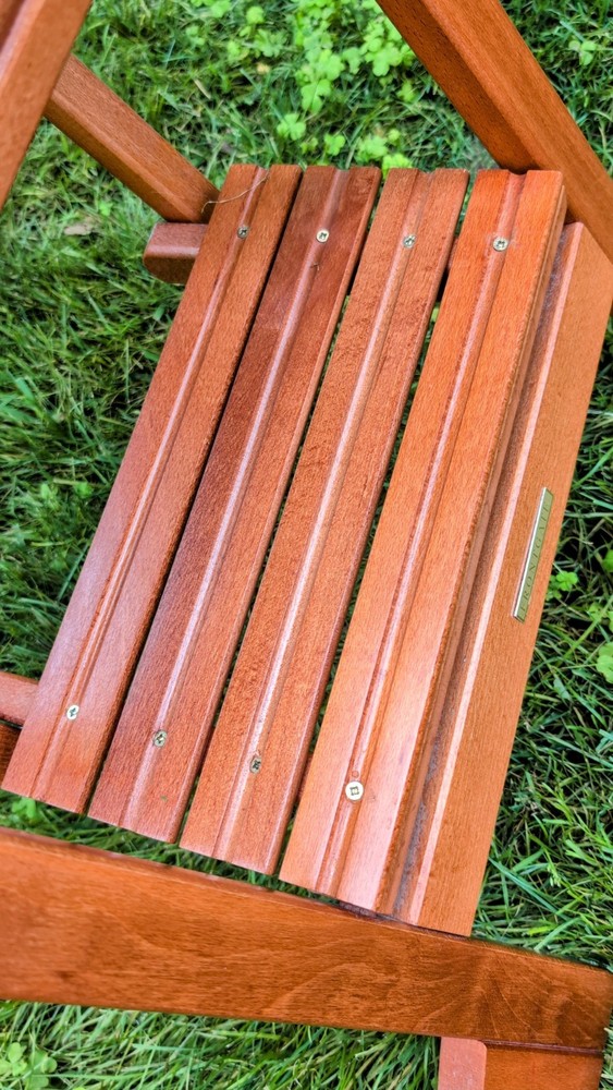 Frontgate Wood 3 Step Folding Closet Step Ladder Rare