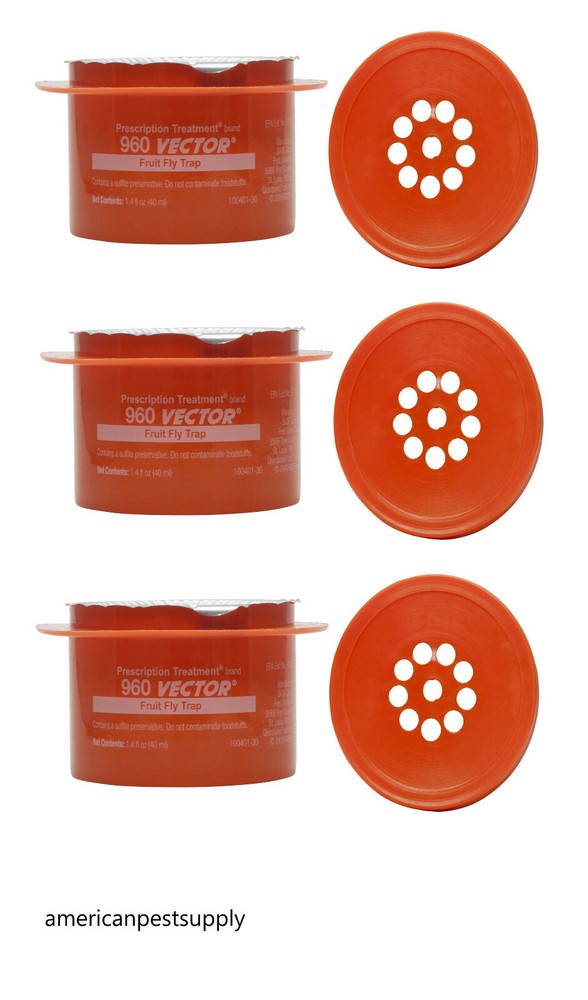Vector 960 Fruit Fly Trap (3 Pack) BASF Bar Fly Trap Fruit Fly Vinegar Fly Trap