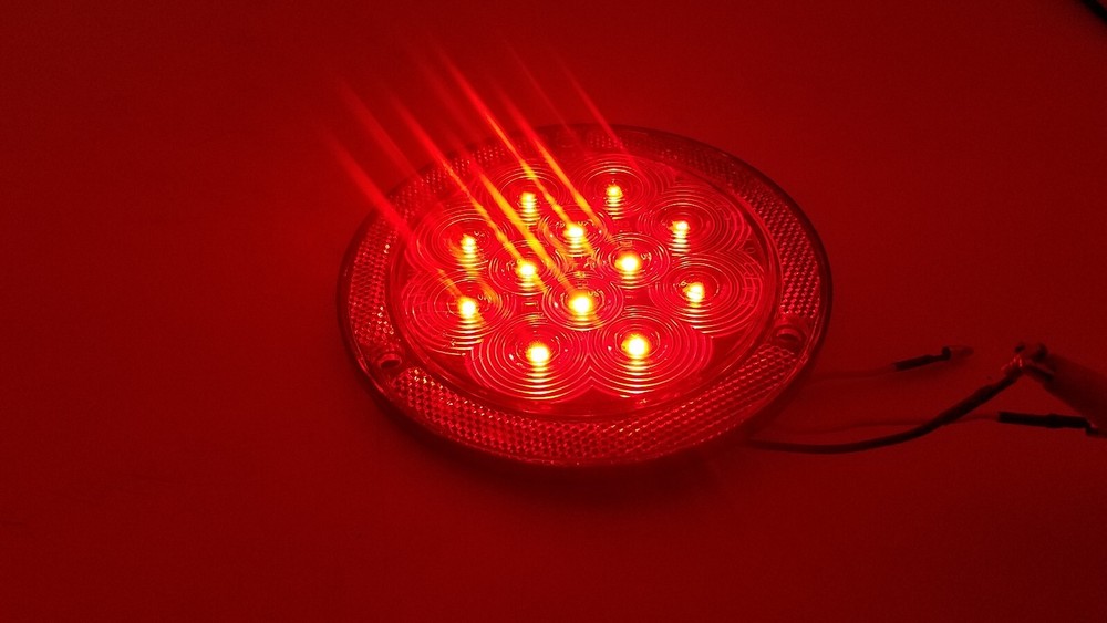 Jammy, Flat 4” Round LED Surface Mount Stop/Tail/Turn Light with Reflector