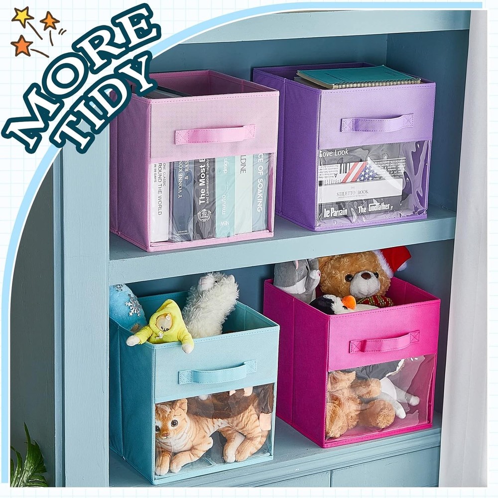 12 Piece Clear Organiser (Foldable Cube Fabric Organiser)