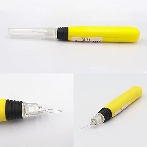 2 Pieces LED Needle Threader Sewing Tools Illuminated Threader Manual Threader