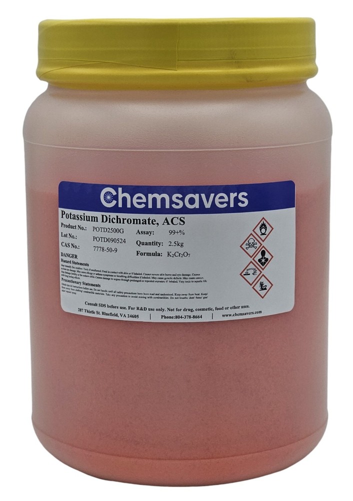 Potassium Dichromate, ACS, 99+%, 2.5kg