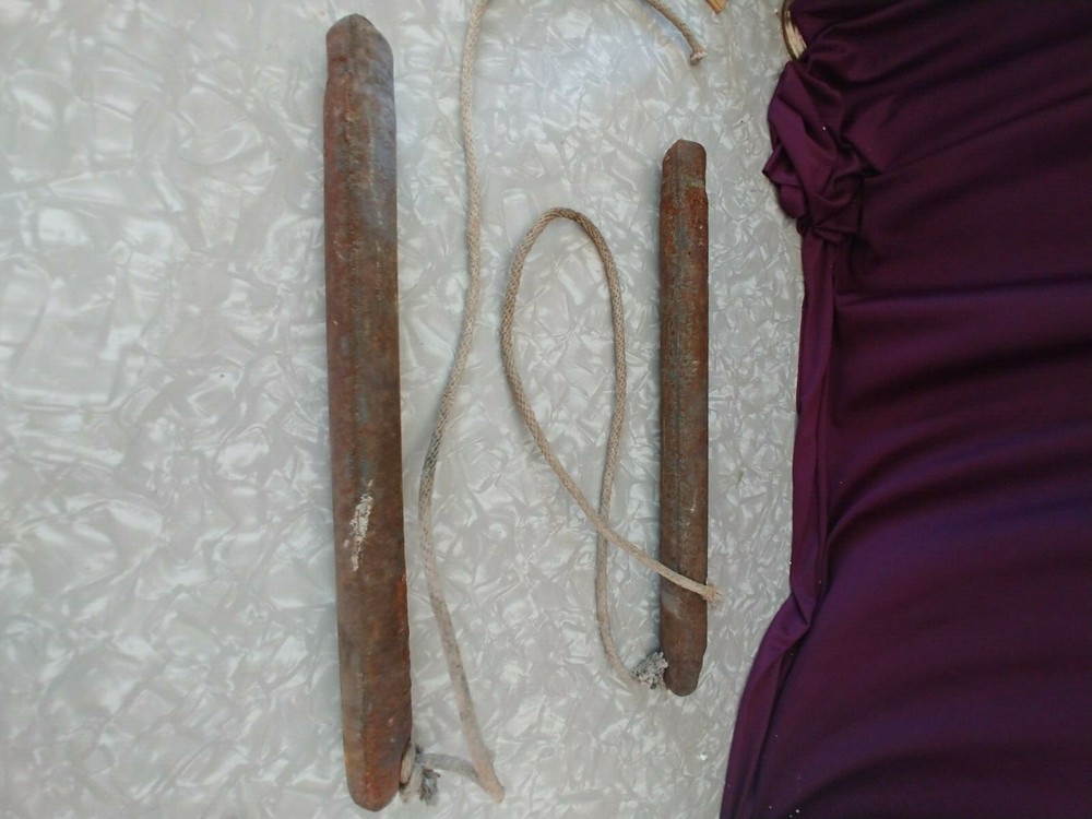 WINDOW WEIGHTS SET OF 2 ANTIQUE.