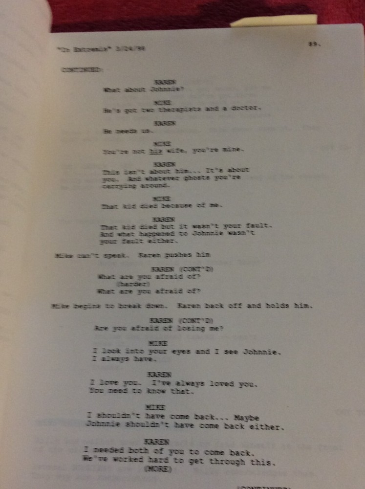 ORIGINAL SCRIPT IN EXTREMIS KRIS KERTENTZ J M HENRY RED SCHAFFER