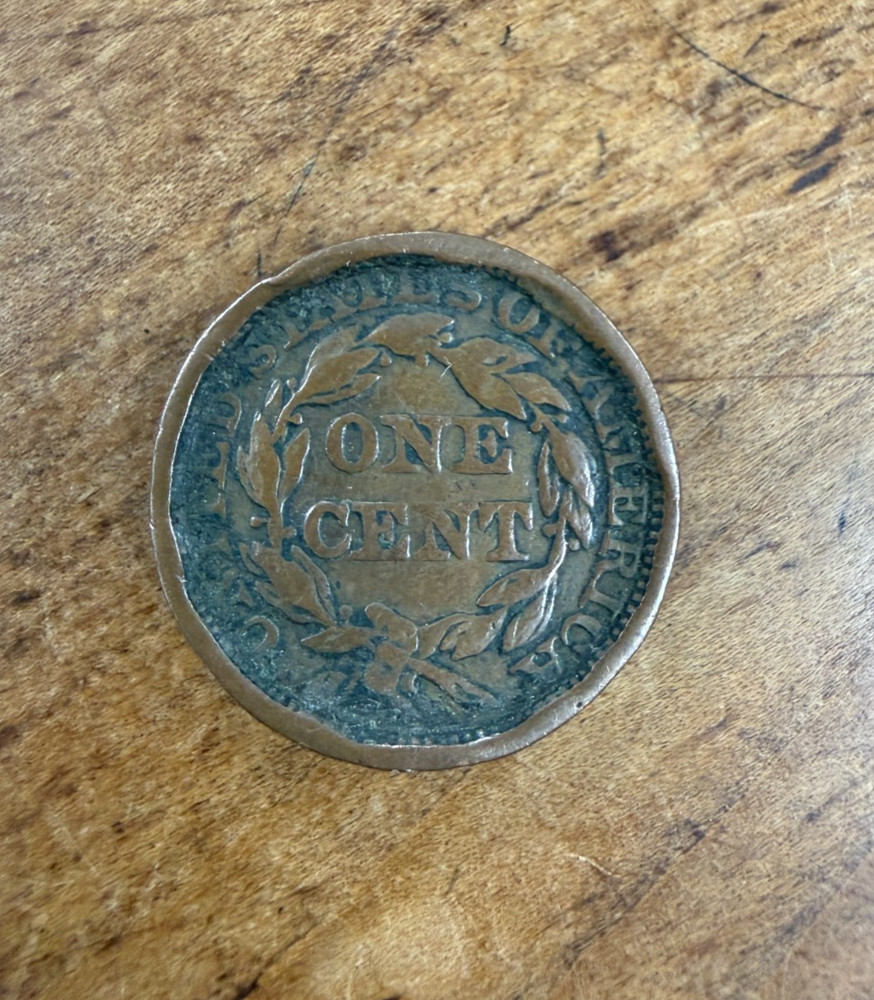 1845 Braided Hair Large Cent Penny Mint Error?