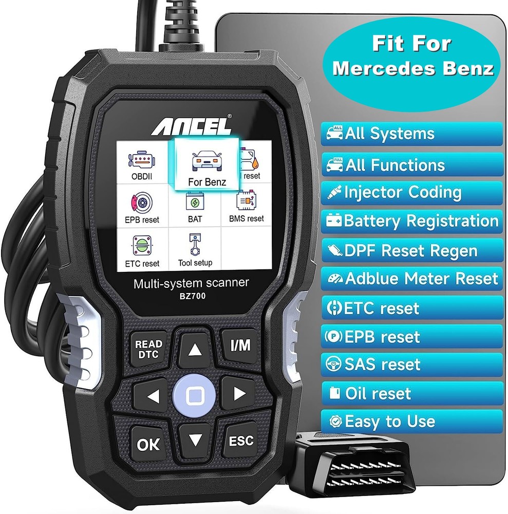 ANCEL BZ700 Full System Diagnostic for Mercedes Benz OBD2 Scanner Code Reader