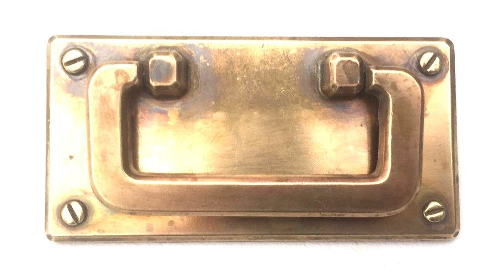 Brass Antique Hardware Arts & Crafts Mission Handle drawer pull 4"centers