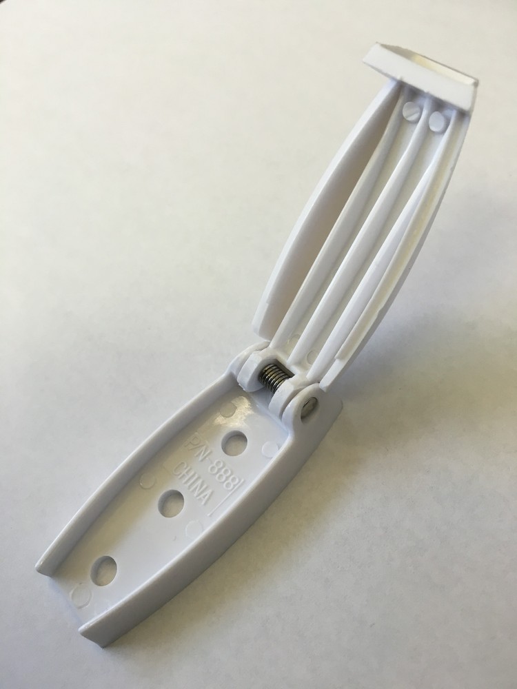 5 PACK - RV CAMPER TRAILER BAGGAGE DOOR CLIPS COMPARTMENTCATCH HOLDERS 888 WHITE