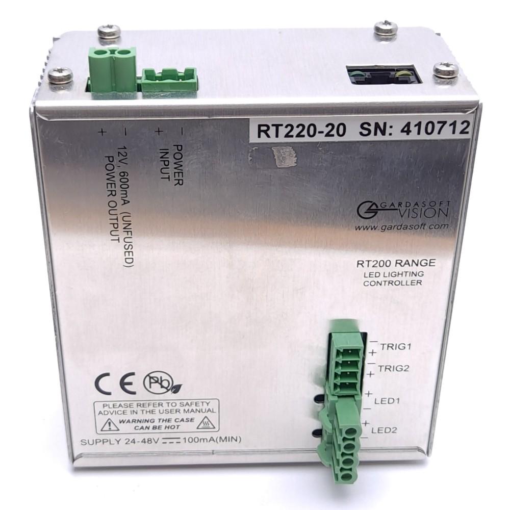 Gardasoft RT220-20 LED Lighting Controller, 2-Channel, 24-48VDC Supply