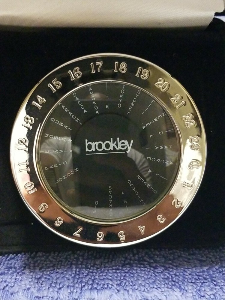 BROOKLEY Multi-City Time Reader Silver With Black Case