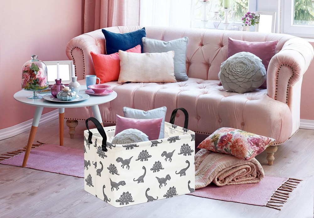 HUAYEE Rectangle Dinosaur Pattern Gift Basket Storage Bin Laundry Hamper Stor...