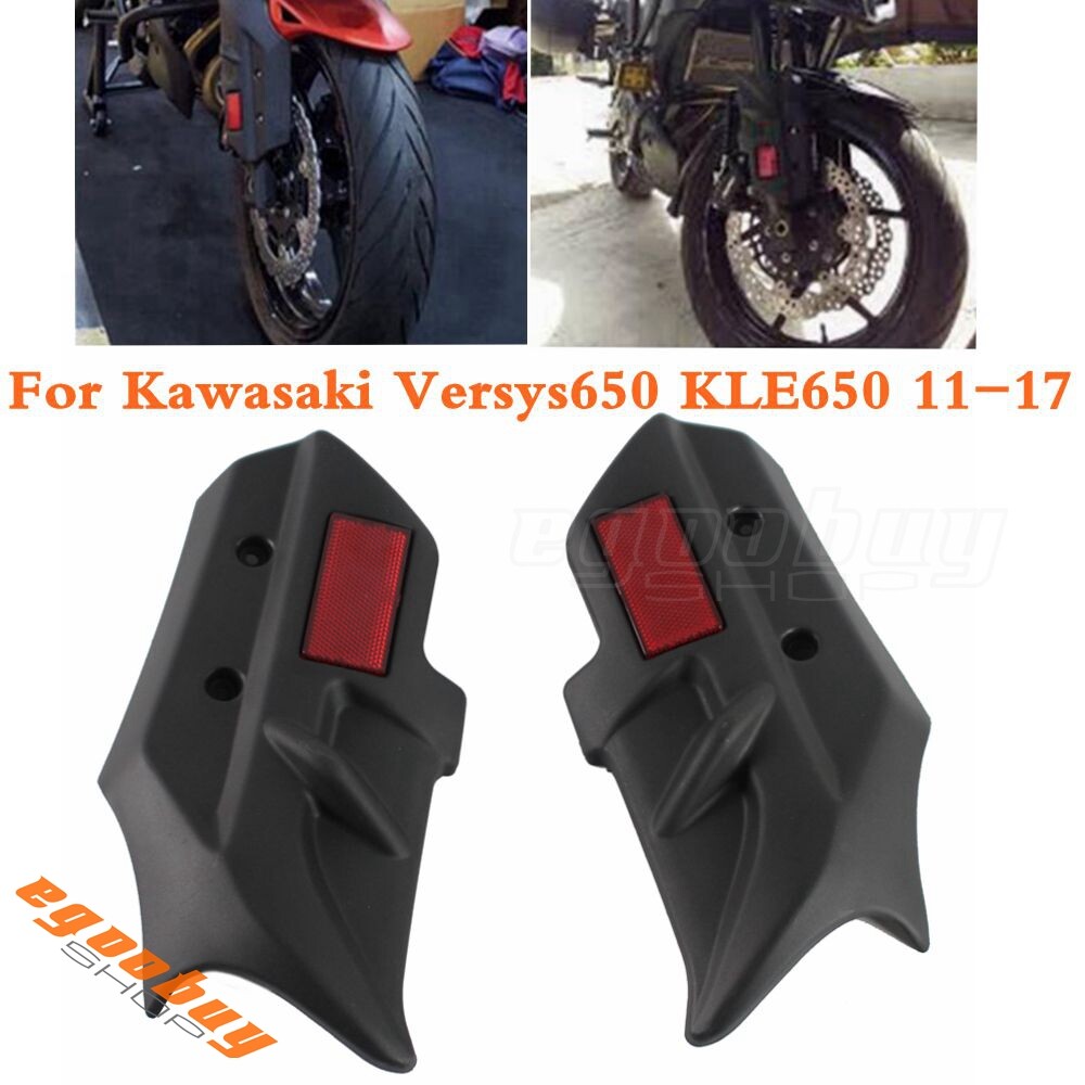 Front Fork Guard Cover Protector ABS For Kawasaki Versys650 KLE650 2011-2017
