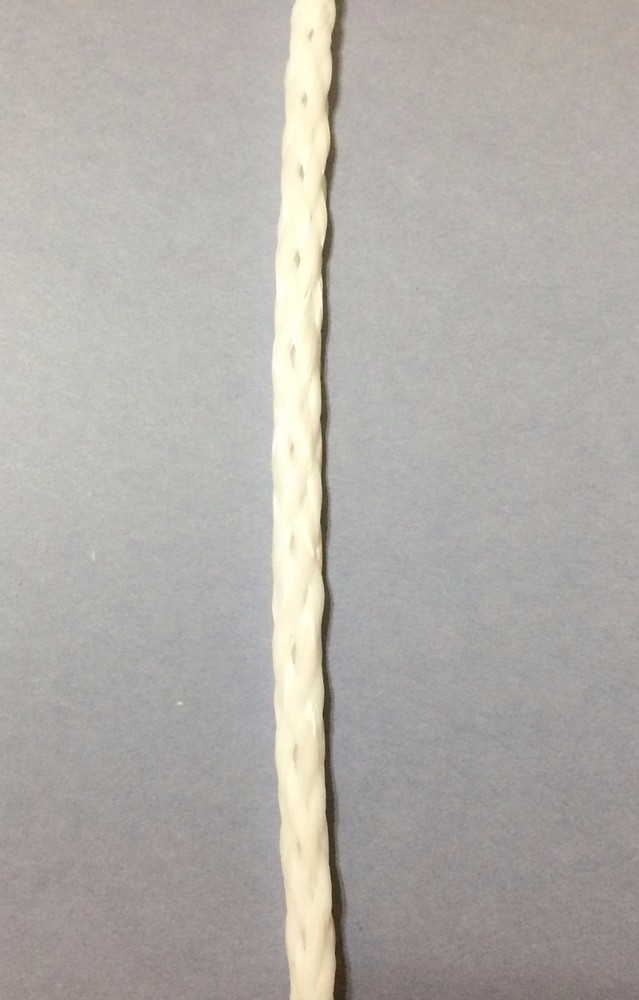 3/16" x 1000' Hollow Braid Polypropylene Polypro Rope Size #6 White Spool Poly