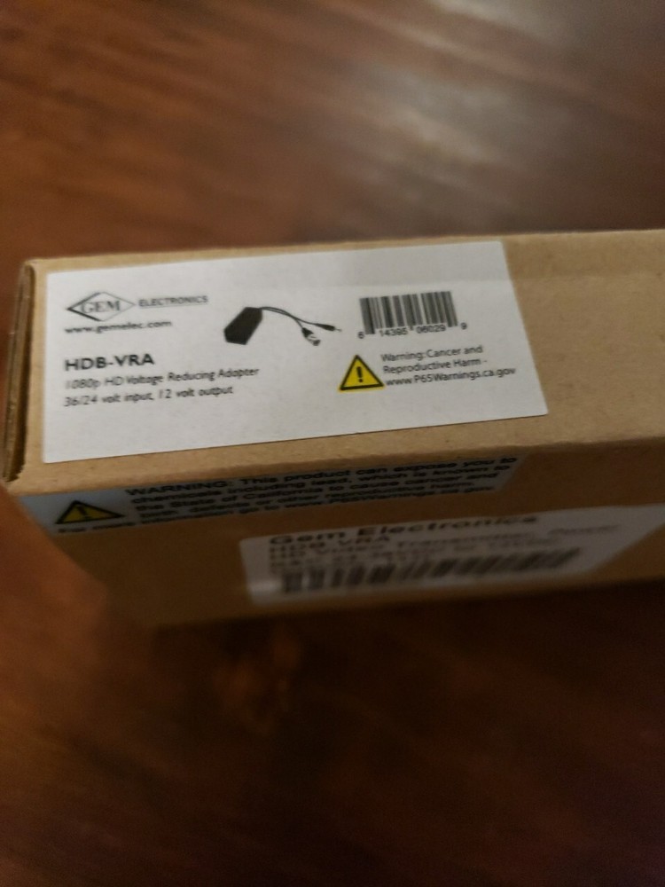 Gem Electronics HD Video Transmitter, Power R&C24-36VDC to 12VDC