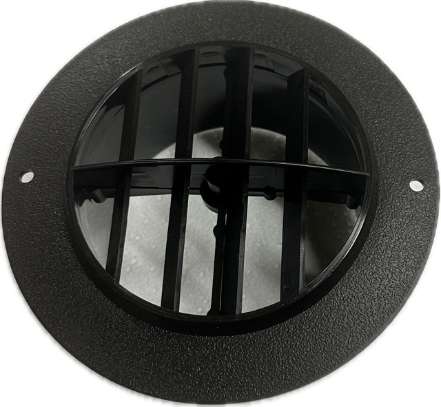RV 4" Duct Rotaire Swivel Circle RV Heat Vent Furnace Plastic Black Trailer