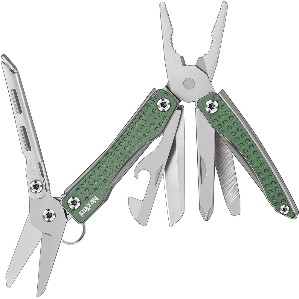EDC Keychain Multitool, 10 in 1 Mini Pocket Knife Multi Tool with Needlenose ...