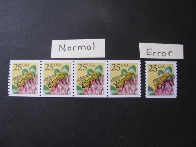 US Stamp Scott # 2281 Bee Shift Error Unused...Free International Shipping!