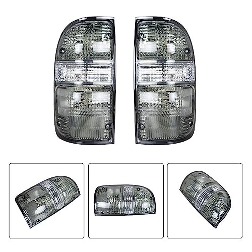 2-Pack Tail Lights Assembly Smoked with Bulbs Driver & Passenger Side