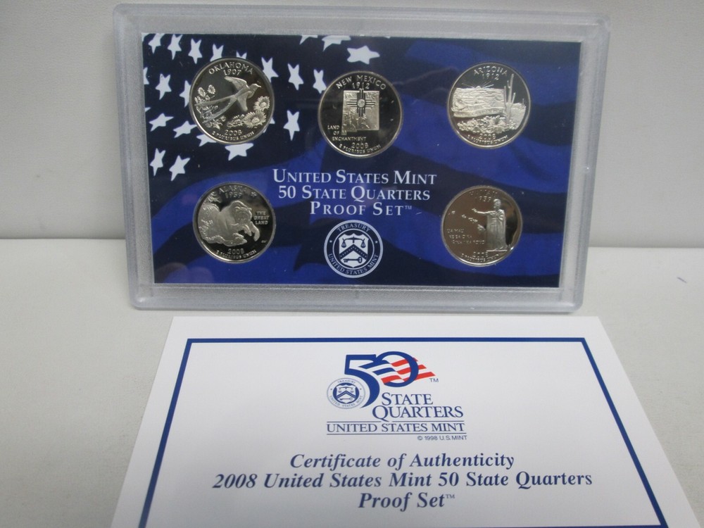2008 US Mint Statehood Proof Quarter Set