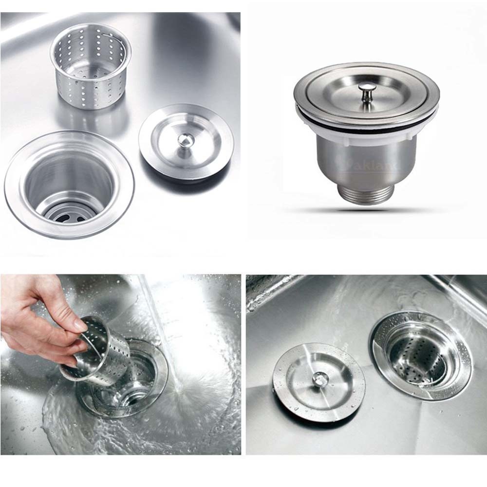 Stainless Steel Kitchen/Bar Sink Strainer With Filter Basket Drain Head Stopper