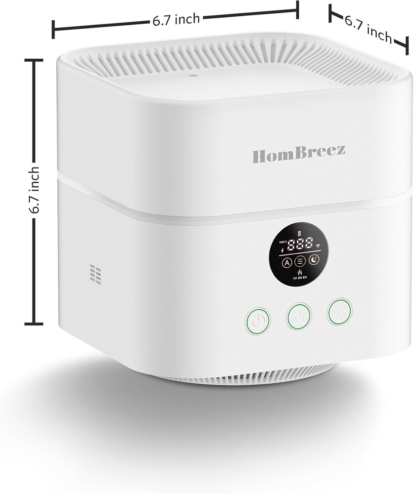 Smart Air Purifier & Humidifier Combo with HEPA Filter, APP Control, 200ft²