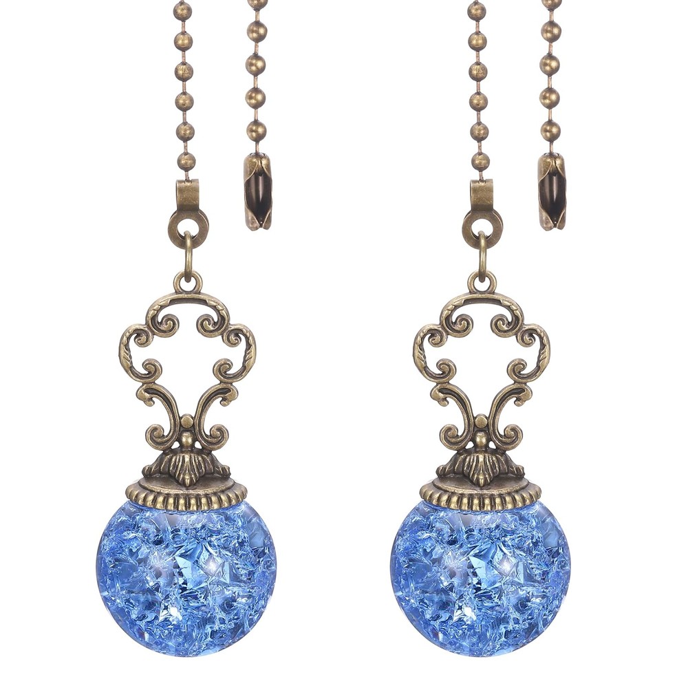 Ceiling Fan Pull Chain, 2 Pack 12" Decorative Ball Pendant Chain Extender Cha...