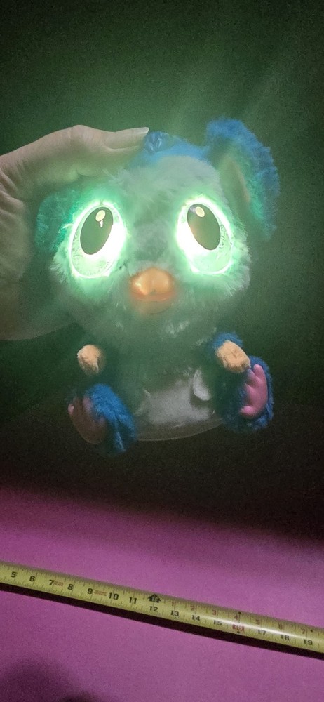 Hatchimals Interactive Hatchibabies Blue Owl Bird Tested Working Pink Ears Cute!