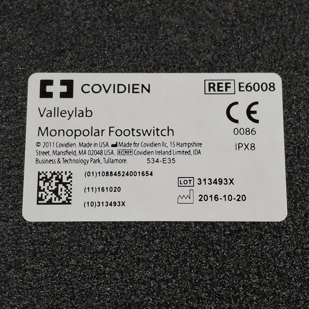 Valleylab E6008 Monopolar Electrosurgical Footswitch