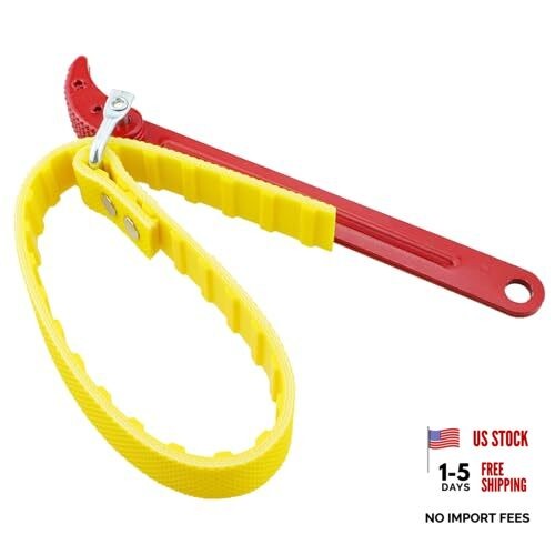 TAODAN 8 Inch Belt Wrench Multi Purpose Adjustable Spanner Filter Removal