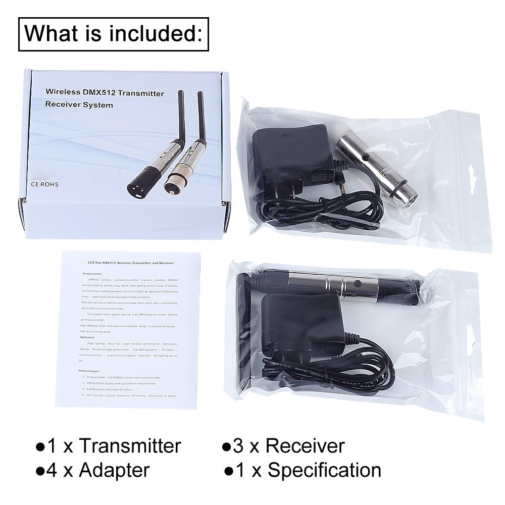 1 Transmitter & 3 Receivers(built-in antenna), 1 & 3 antenna)