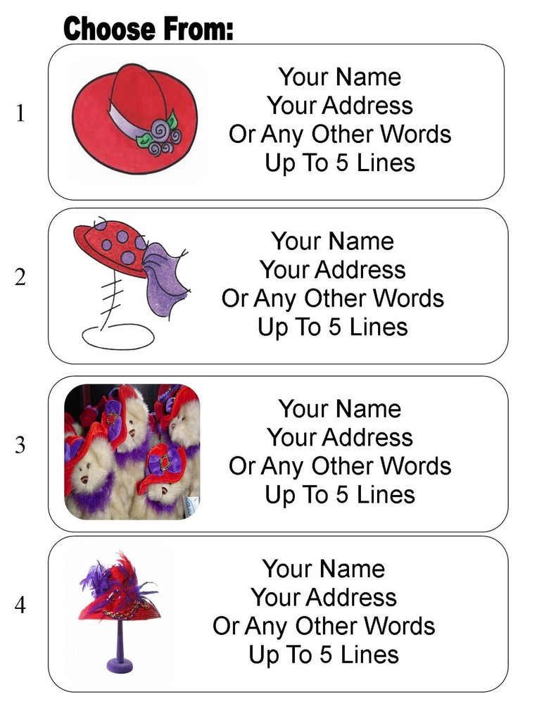 30 Red Hat Personalized Address Labels