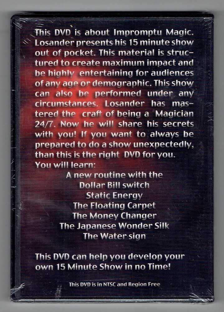 Magic Anytime...Anywhere by Losander - New Magic DVD