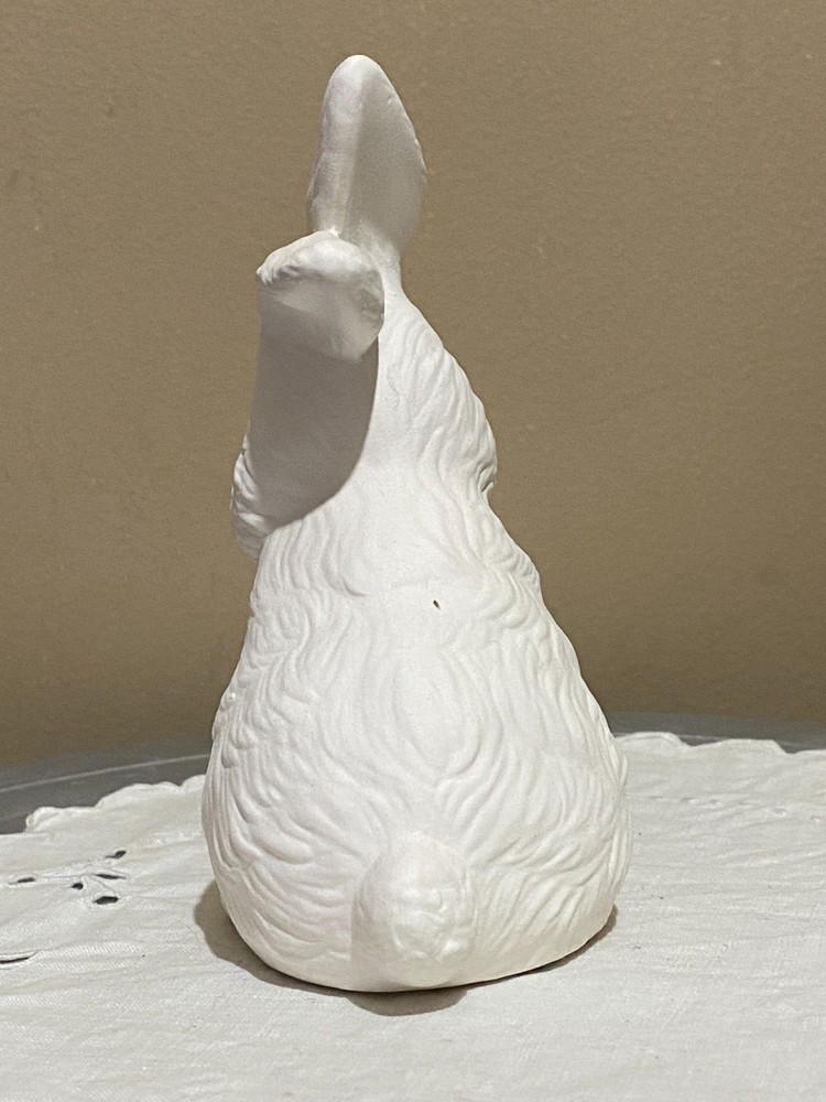 Bunny Sitting 5" Tall Rabbit Easter Ceramic Bisque Ready to Paint