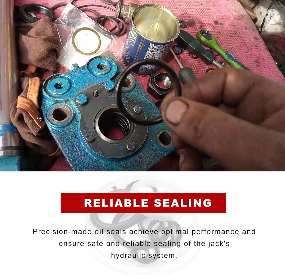 Sun Walker 17 PCS Floor Jack Seal Kit, 3 Ton Horizontal Jack O-Ring Seal Replace