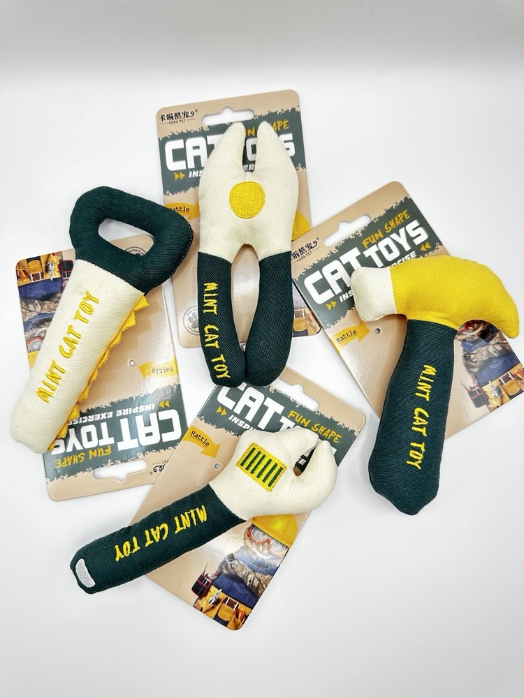 Catnip Cat Toy Set - Canvas Tool - Shaped Toys, Multi Pack