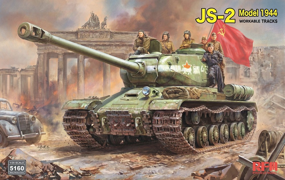 RYE FIELD 5160 1/35 Soviet JS-2 Model 1944 Heavy Tank（Workable Tracks ）Model Kit