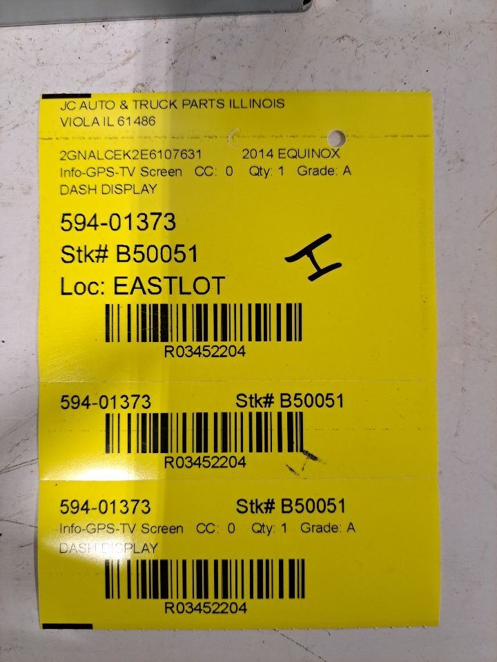 2010-2017 GMC Terrain Dash Mounted Lower 7" Display Screen