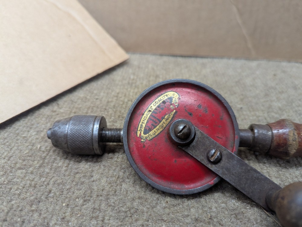 Vintage DUNLAP Hand Crank Egg Beater Drill