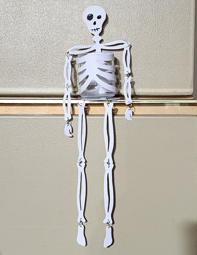 New Metal Skeleton Votive 14'