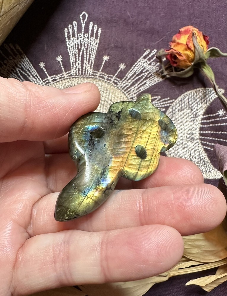 Labradorite Snake Carving, Natural Crystal