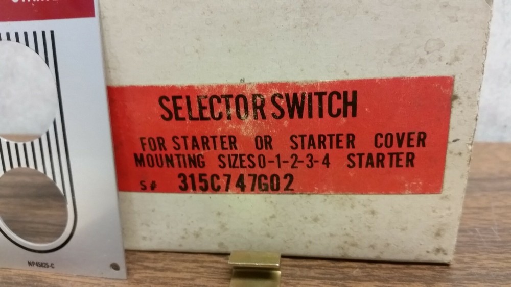 Westinghouse 315C747G02 Selector Switch